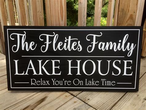 personalized signs for lake house